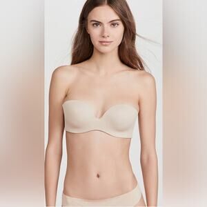 NWT NEW‎ Simon Perele Essentiel Multi-Position Strapless Bra Size 36C Beige Nude